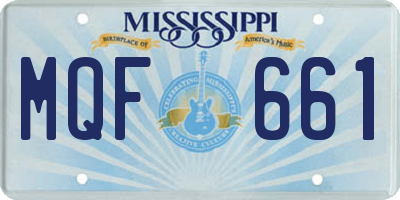 MS license plate MQF661
