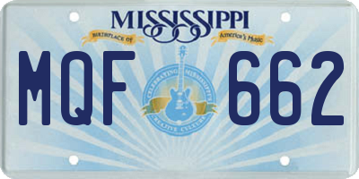 MS license plate MQF662