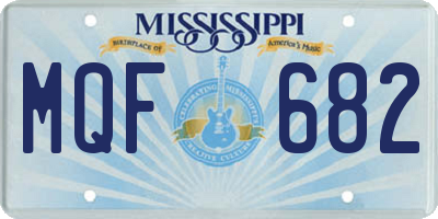 MS license plate MQF682