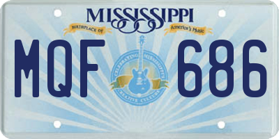 MS license plate MQF686