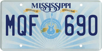 MS license plate MQF690