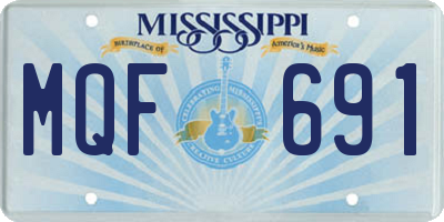 MS license plate MQF691