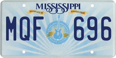 MS license plate MQF696