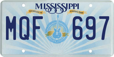 MS license plate MQF697