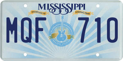 MS license plate MQF710