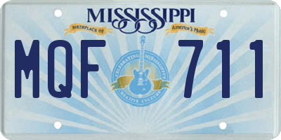 MS license plate MQF711