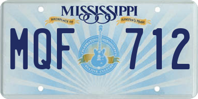 MS license plate MQF712