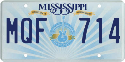 MS license plate MQF714
