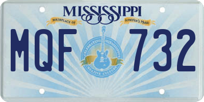 MS license plate MQF732