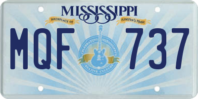 MS license plate MQF737