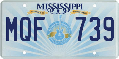 MS license plate MQF739