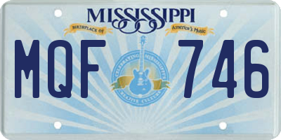 MS license plate MQF746