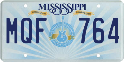 MS license plate MQF764