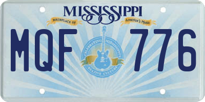MS license plate MQF776