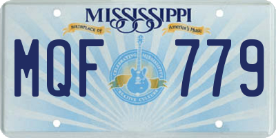 MS license plate MQF779