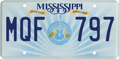 MS license plate MQF797
