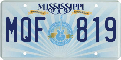 MS license plate MQF819