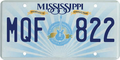 MS license plate MQF822
