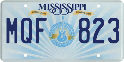 MS license plate MQF823