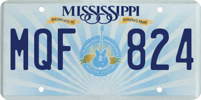 MS license plate MQF824