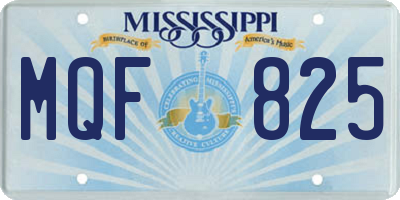 MS license plate MQF825