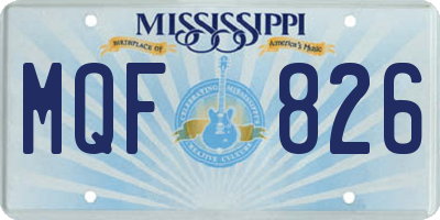 MS license plate MQF826