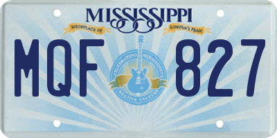 MS license plate MQF827