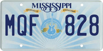 MS license plate MQF828