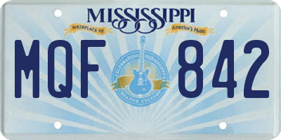 MS license plate MQF842