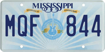 MS license plate MQF844