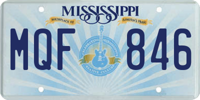MS license plate MQF846