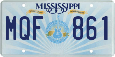 MS license plate MQF861