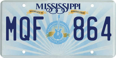 MS license plate MQF864