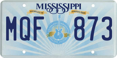 MS license plate MQF873