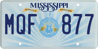 MS license plate MQF877