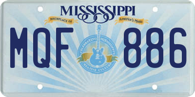 MS license plate MQF886