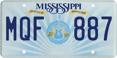 MS license plate MQF887