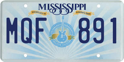 MS license plate MQF891