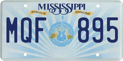 MS license plate MQF895