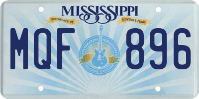 MS license plate MQF896