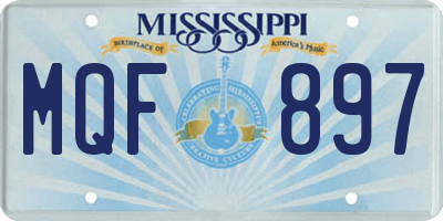 MS license plate MQF897