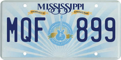 MS license plate MQF899