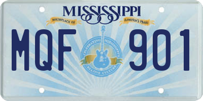 MS license plate MQF901