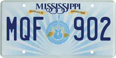 MS license plate MQF902