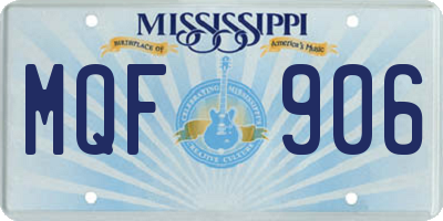 MS license plate MQF906