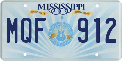 MS license plate MQF912