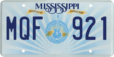 MS license plate MQF921