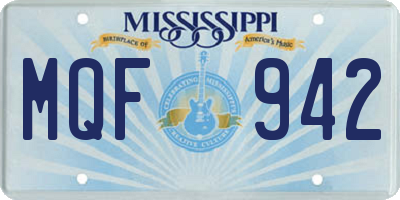 MS license plate MQF942