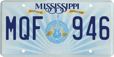 MS license plate MQF946