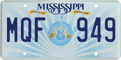 MS license plate MQF949